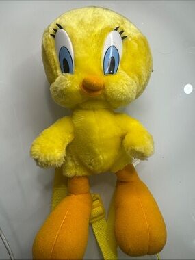 Tweety-Style Plush Pet Carrier Backpack - Yellow & Orange
